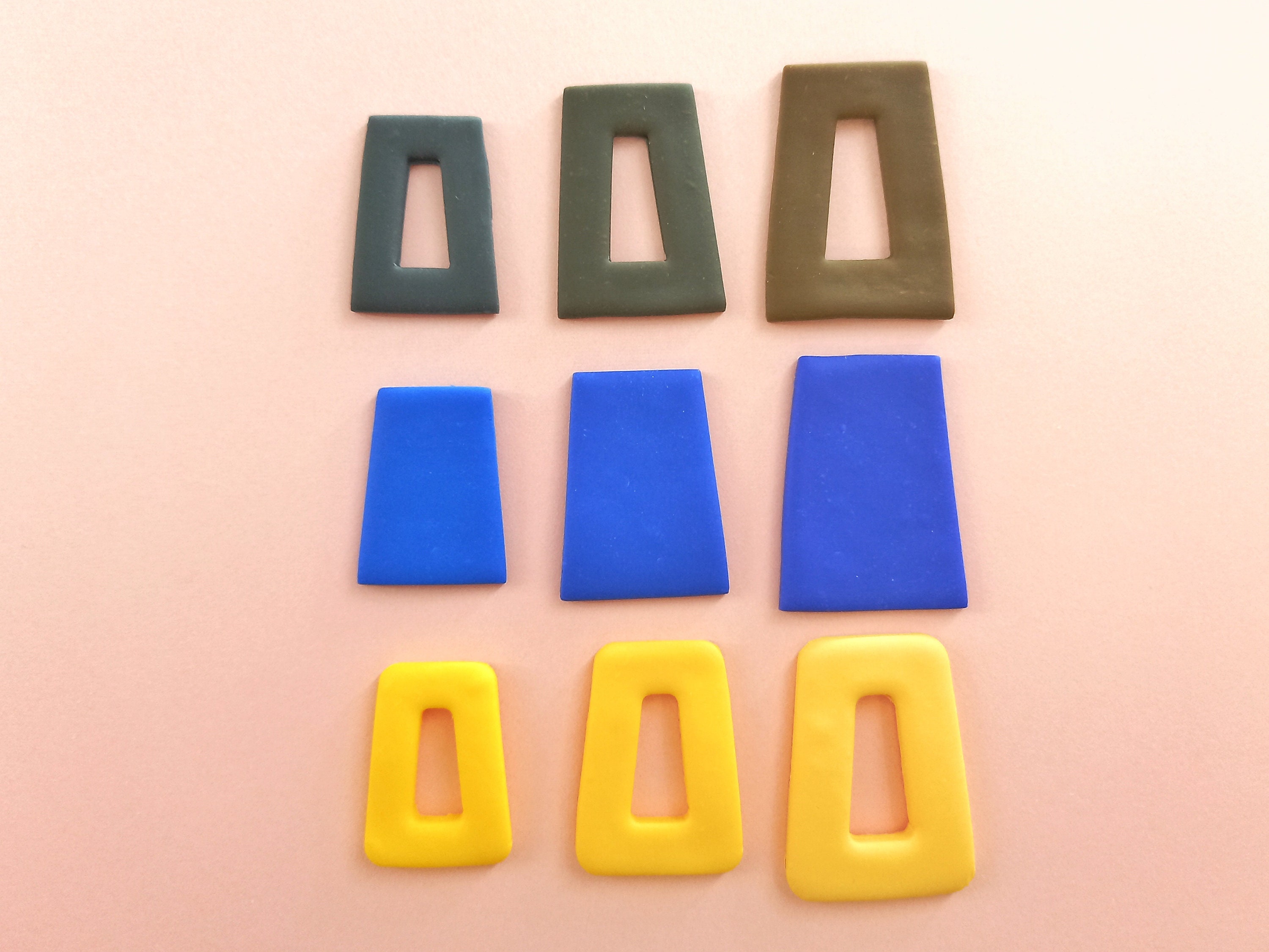 Trapezoid Polymer Clay Cutter Set Unique Clay Cutters Clay Etsy