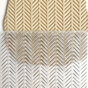 Diagonal Line Pattern Silicone Texture Mats for Polymer clay | Clay Making Easy Tools | Clay imprints pattern rubber stamps