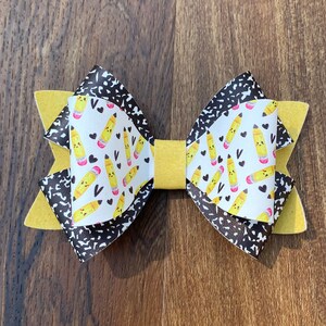 Back To School Bow, School Bows, School Bow, Pencil Bow, Pencil Bows, Girls Hair Bows,Girls Bows, Fall Bows, Toddler Hair Bows, Toddler Bows