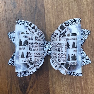 Schurk Boog, Halloween Hair Bows, Halloween, Witch Bow, Big Bow, OTTB, Girls Bows, Peuter Hair Bows, Zwart &Wit Bow, Hair Bows,