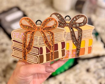 Coquette Bow Book Stack Car Freshie Freshy - Book Lover, Read Car Scent, Air Freshener
