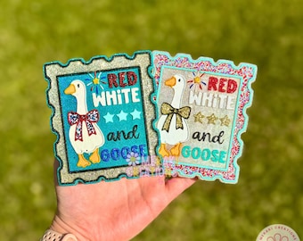 Red, White and Goose Car Freshie Freshy - summer goose Car Porch Goose, Car Scent, Air Freshener