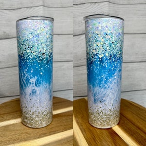 Glitter Beach 20oz insulated tumbler