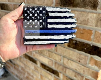 Thin Blue Line Flag Car Freshie Car Freshy - TBL, Police Car Scent, Air Freshener