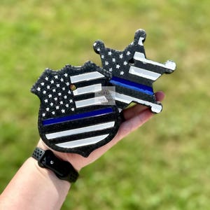 Thin Blue Line Car Freshie Freshy - TBL Police Badge Car Scent, Air Freshener