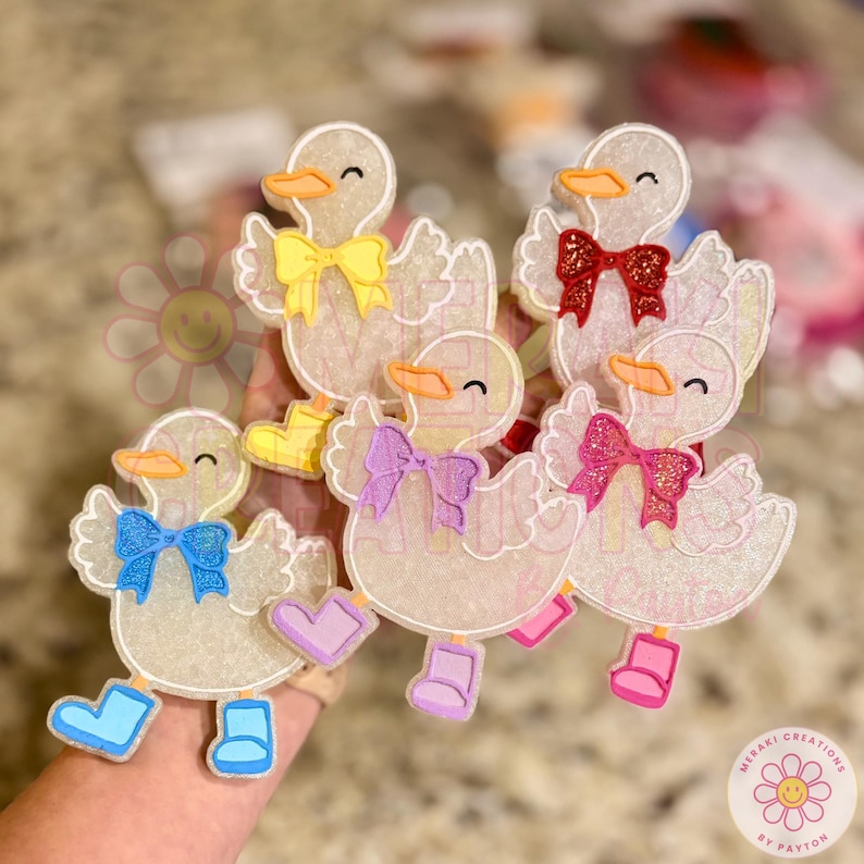 Goose with Bow Car Freshie Freshy - Car Porch Goose, Duck with Bow Car Scent, Air Freshener image 2