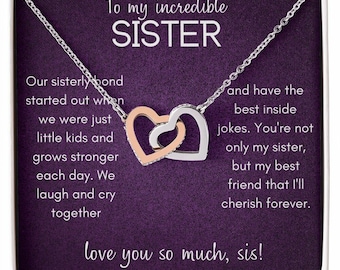 Geschenk für Schwester, Schwester Geschenk, Geschenkidee für Schwester, Schwester Halskette, Unglaubliche Schwester