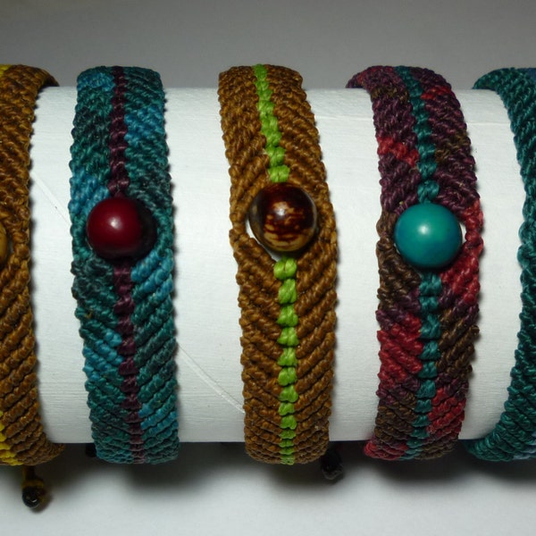 Makramee Armband mit Acai-Perle