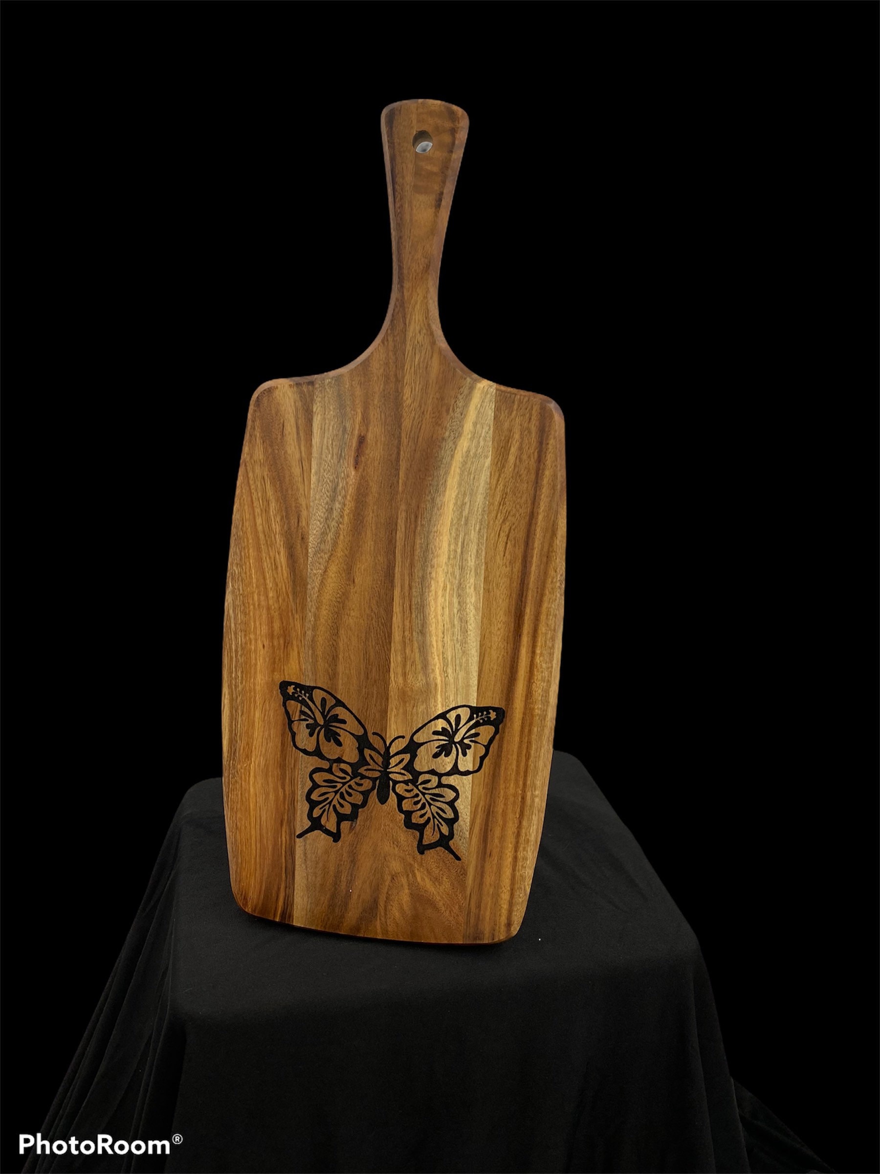 Tabla de corte grabada con láser de madera de acacia Etsy