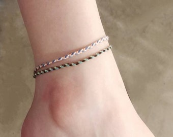 fabric ankle bracelet