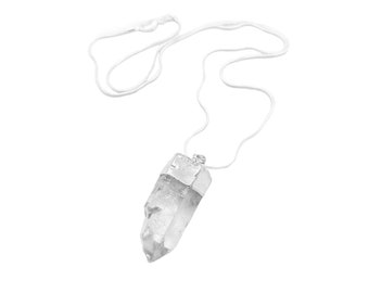 Raw Quartz Necklace, Quartz Chunk Necklace, Crystal Necklace, Boho Necklace, Healing Crystal Necklace, Witchy Necklace, Clear Quartz Point