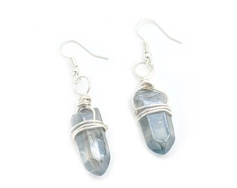 Sky Blue Color Stone Silver Earring 336 925 Sterling Silver Earrings Blue Quartz Gemstone Earrings Silver Jewelry Birthday Gift Earring