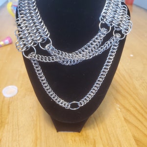 Chainmail corset choker necklace