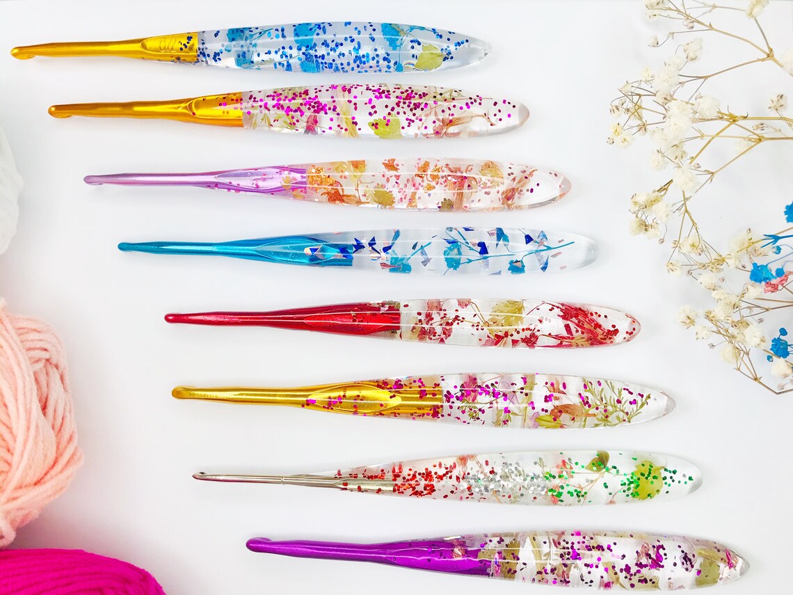 Crochet hooks handmade Custom resin crochet hook Thick Etsy