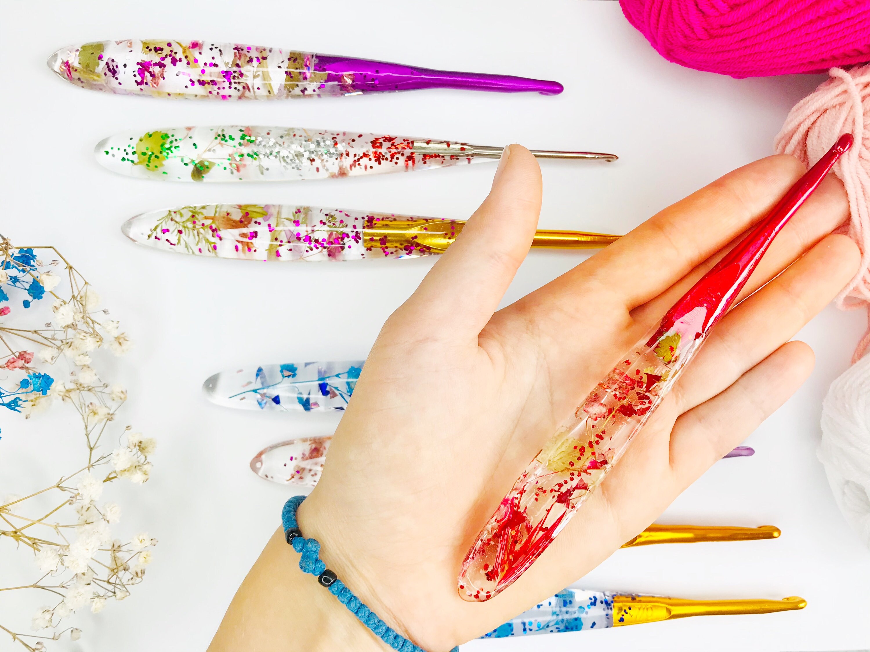 Crochet hooks handmade Custom resin crochet hook Thick Etsy