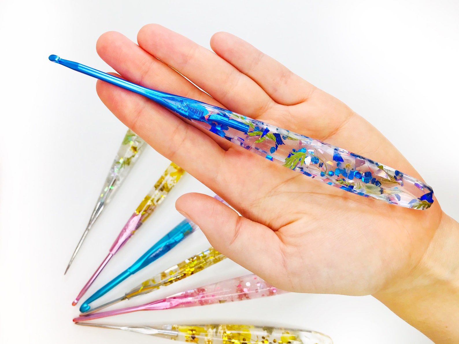 Custom Crochet Hooks Personalized Resin Crochet Hook thick Etsy