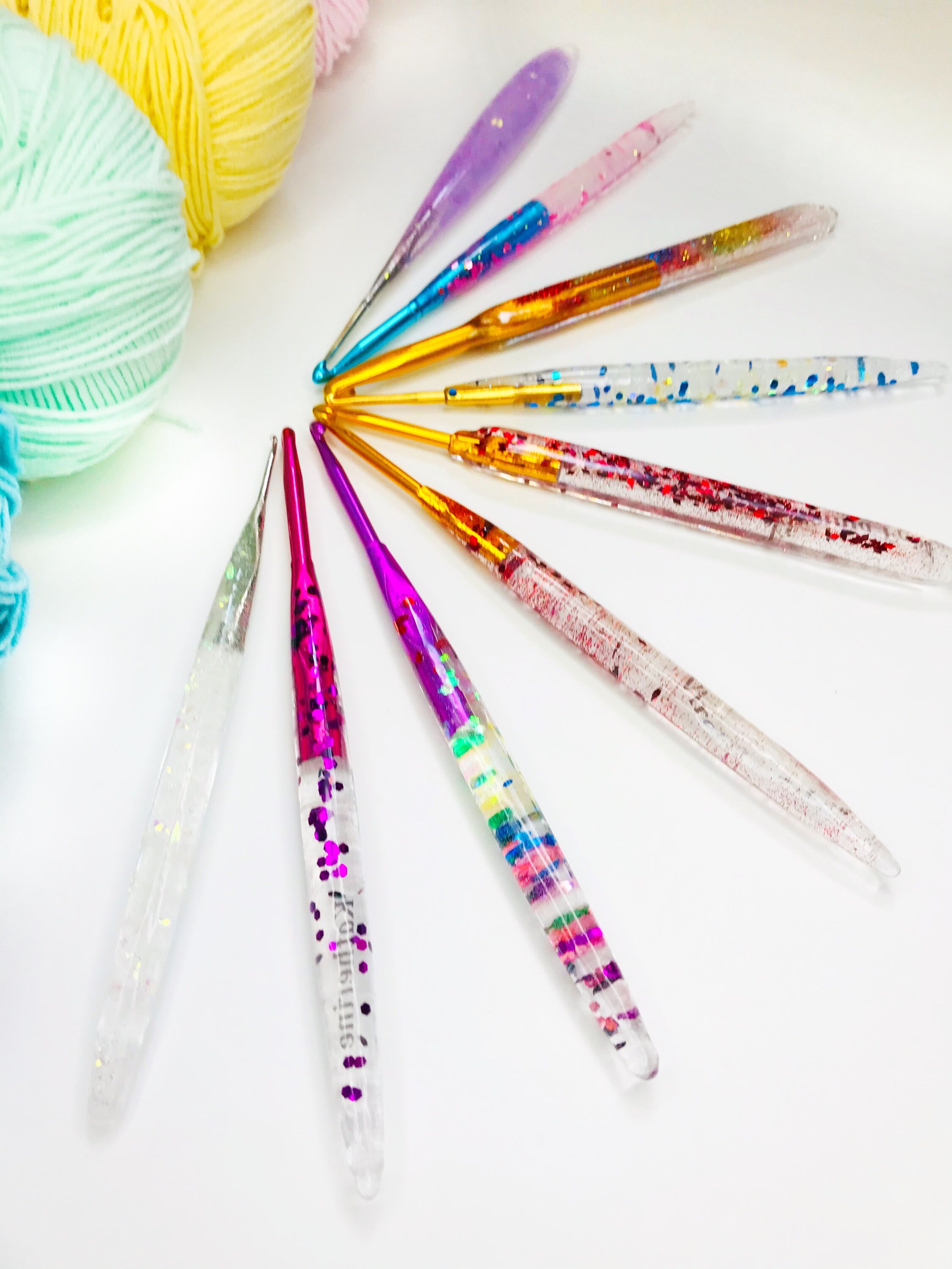 Resin crochet hook custom crochet hooks Etsy