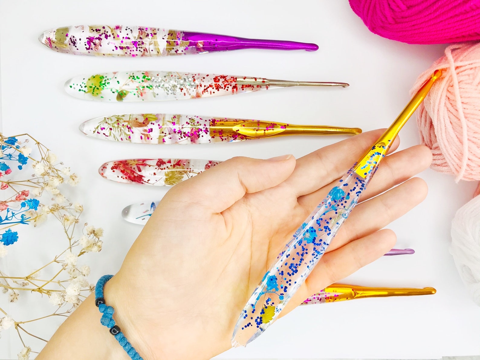 Crochet hooks handmade Custom resin crochet hook Thick | Etsy