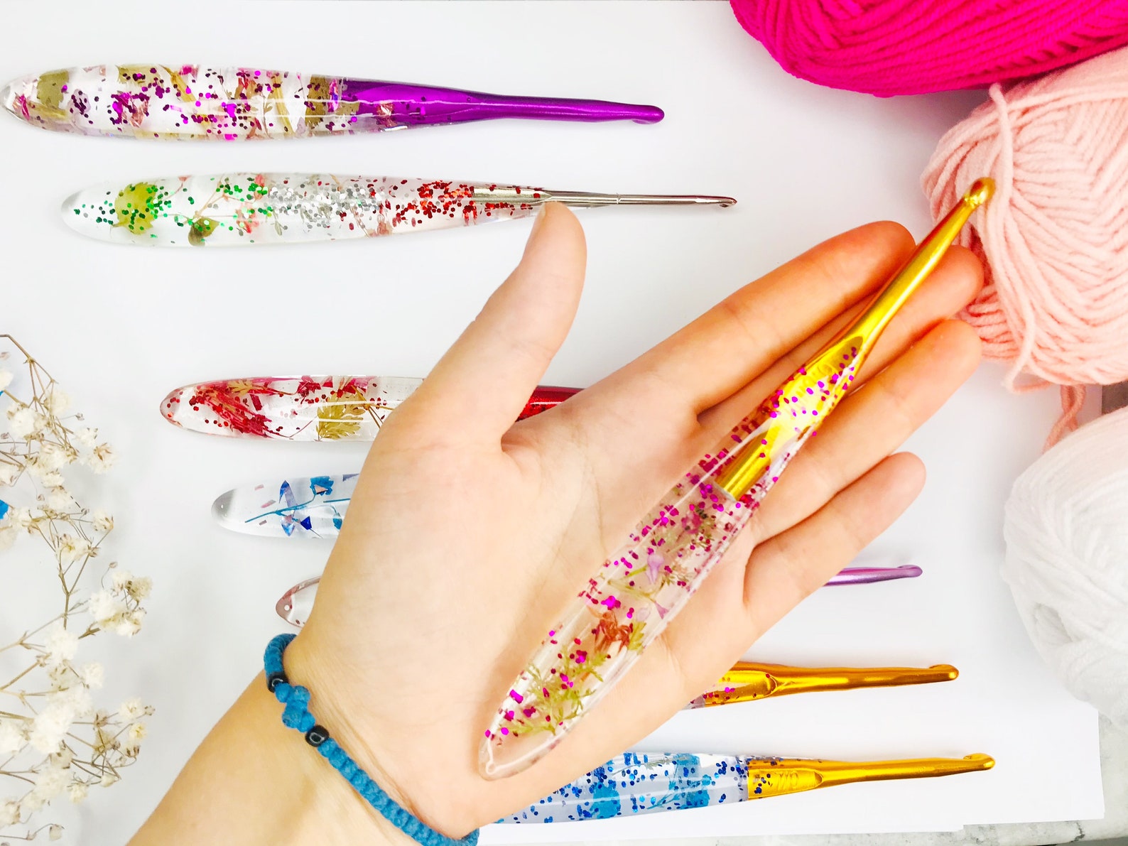 Crochet hooks handmade Custom resin crochet hook Thick Etsy