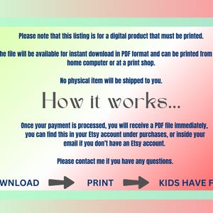 digital download, printable PDF