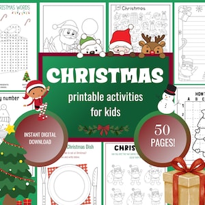 Christmas Activities for Kids | Christmas Printables Kids | Winter Coloring Pages | Christmas Eve Activities (PDF Download)