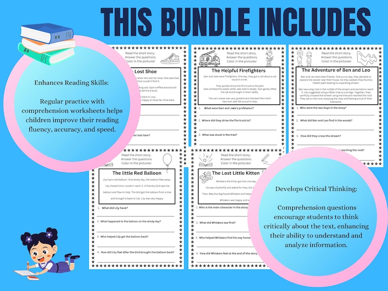 Learn to read, kids homeschool worksheets