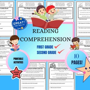 1st Grade Reading Comprehension Worksheets | Stories with Questions (PDF Downloadable)