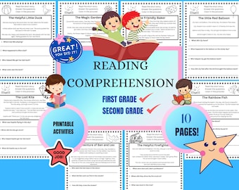1st Grade Reading Comprehension Worksheets | Stories with Questions (PDF Downloadable)