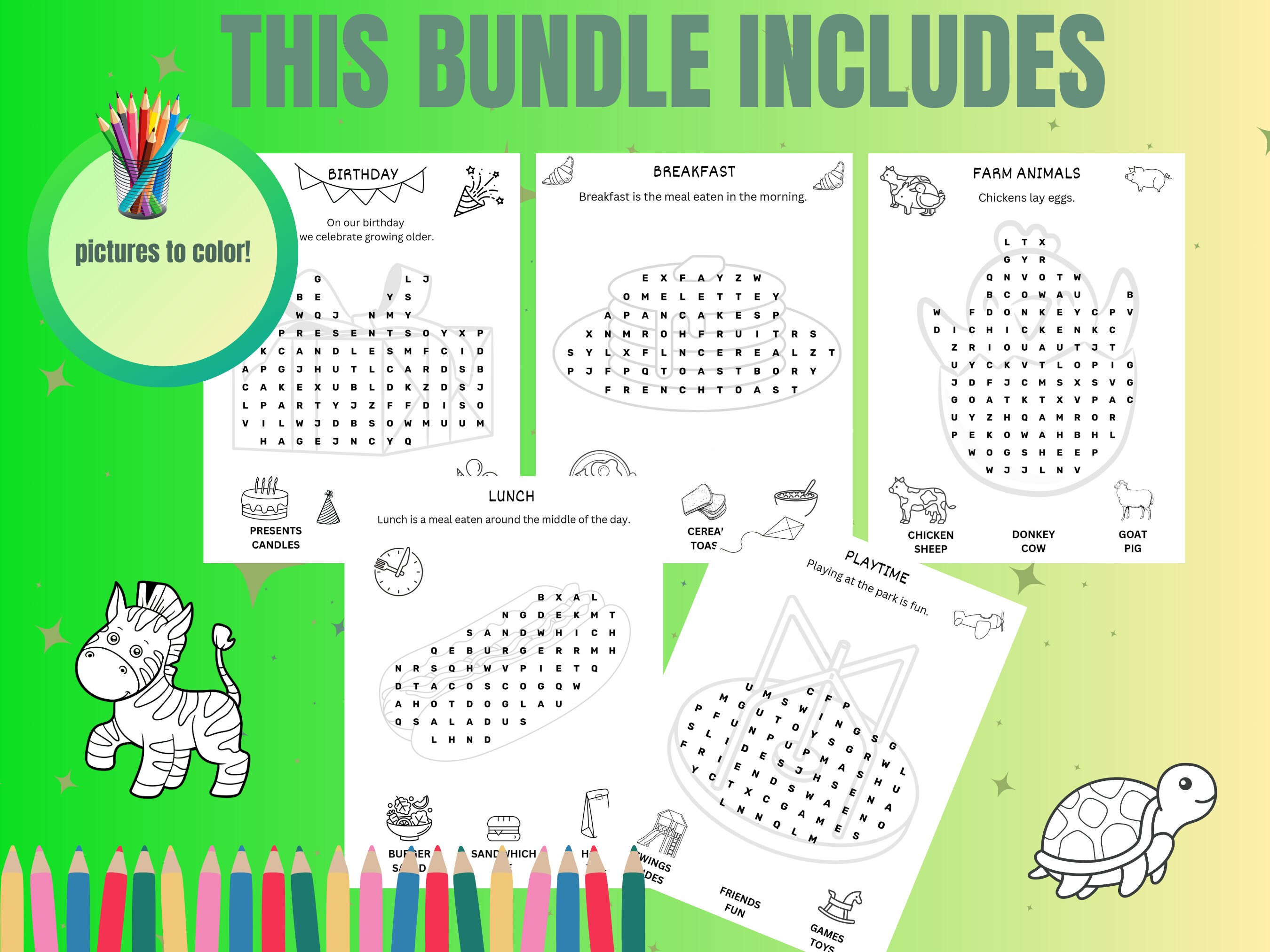 Word Search for Kids, Word Search Puzzles, Sight Words, Pre-k Learning ...