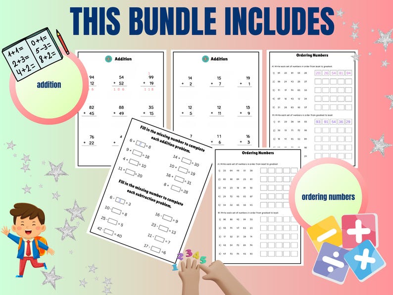 addition and subtraction, math activity