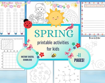 Spring Activities for Kids | Spring Games & Coloring Pages | Spring Worksheets (PDF Download)