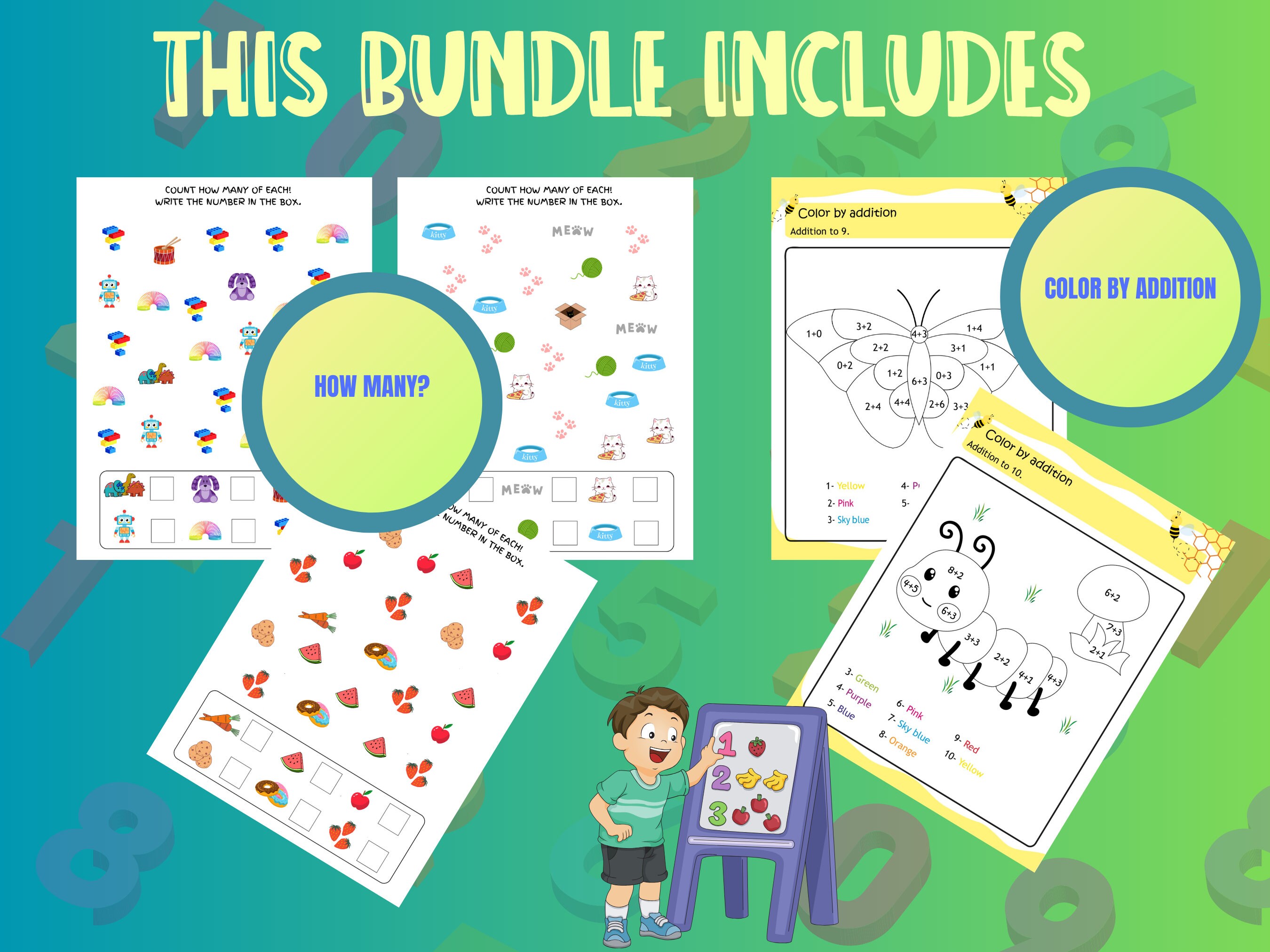 Kids Counting Activities, Preschool Math, Counting Activity, Learn to ...