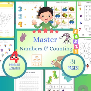 Counting Worksheets for Kids: Preschool-Kindergarten Math (Printable Activities)