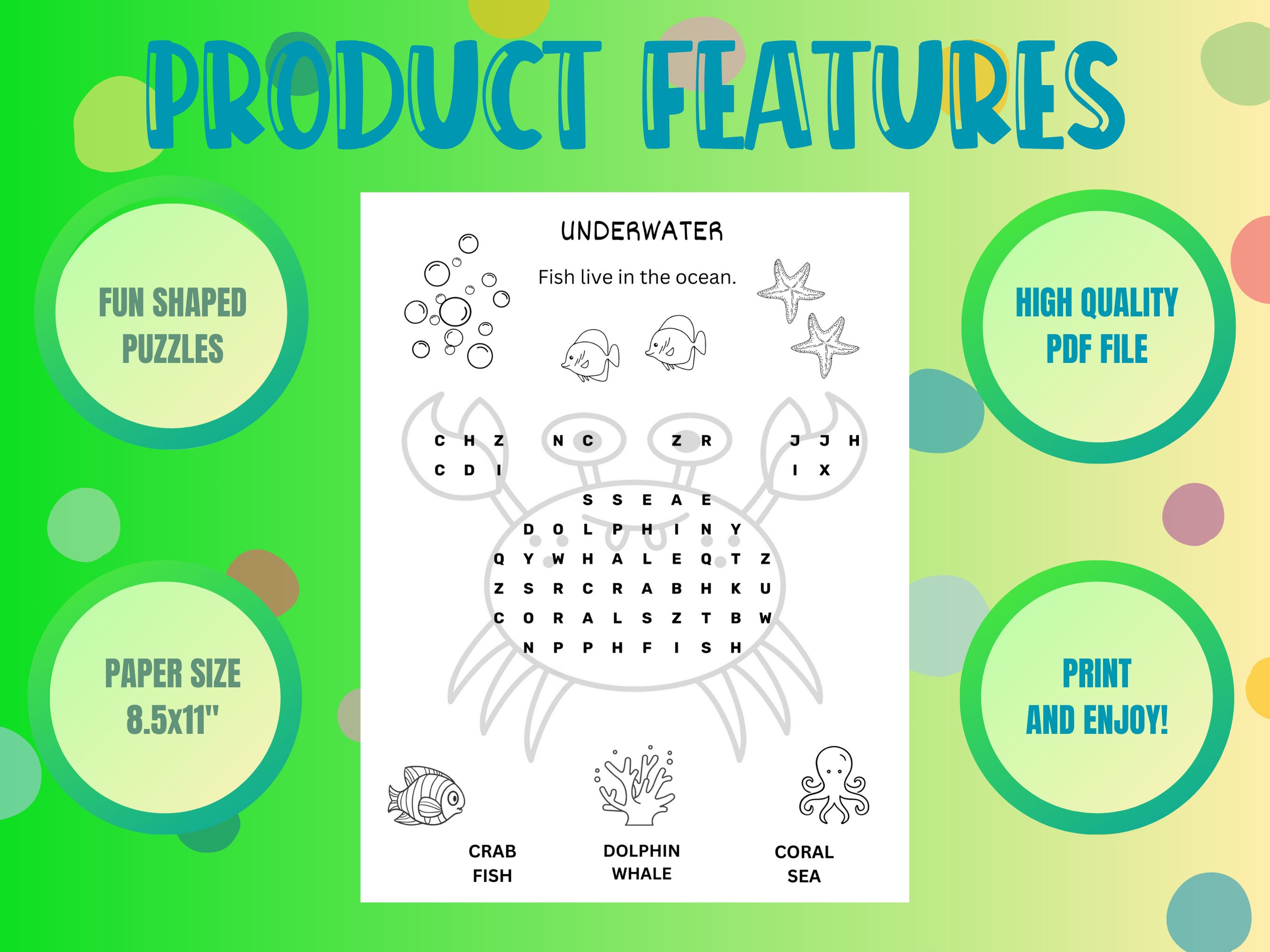 31 Word Search Puzzles for Kids Ages 4-6 Printable Activity - Etsy New ...
