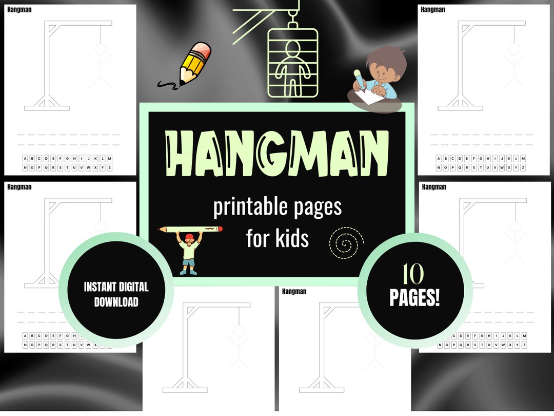 Hangman Activity, Hangman Printables, Kids Games, Kids Printable ...