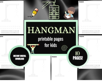 Hangman Game Printable | Kids Activity (Digital Download)