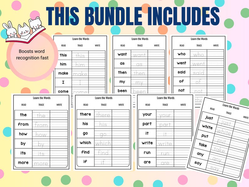 Practice sight words, learn new words fast