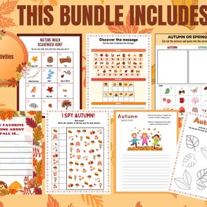 fall printable, kids' activity