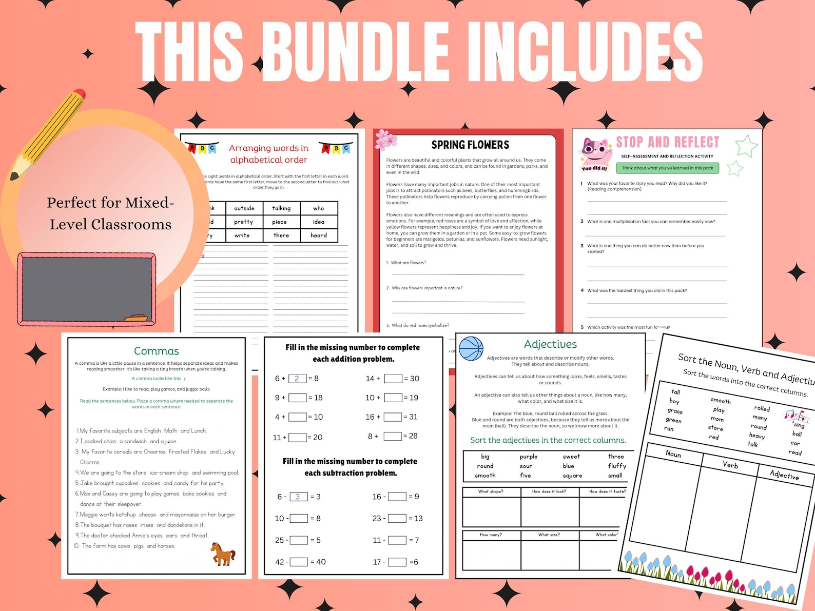 2nd–3rd Grade Reading & Math Worksheets | 160 Printable Activities for ...