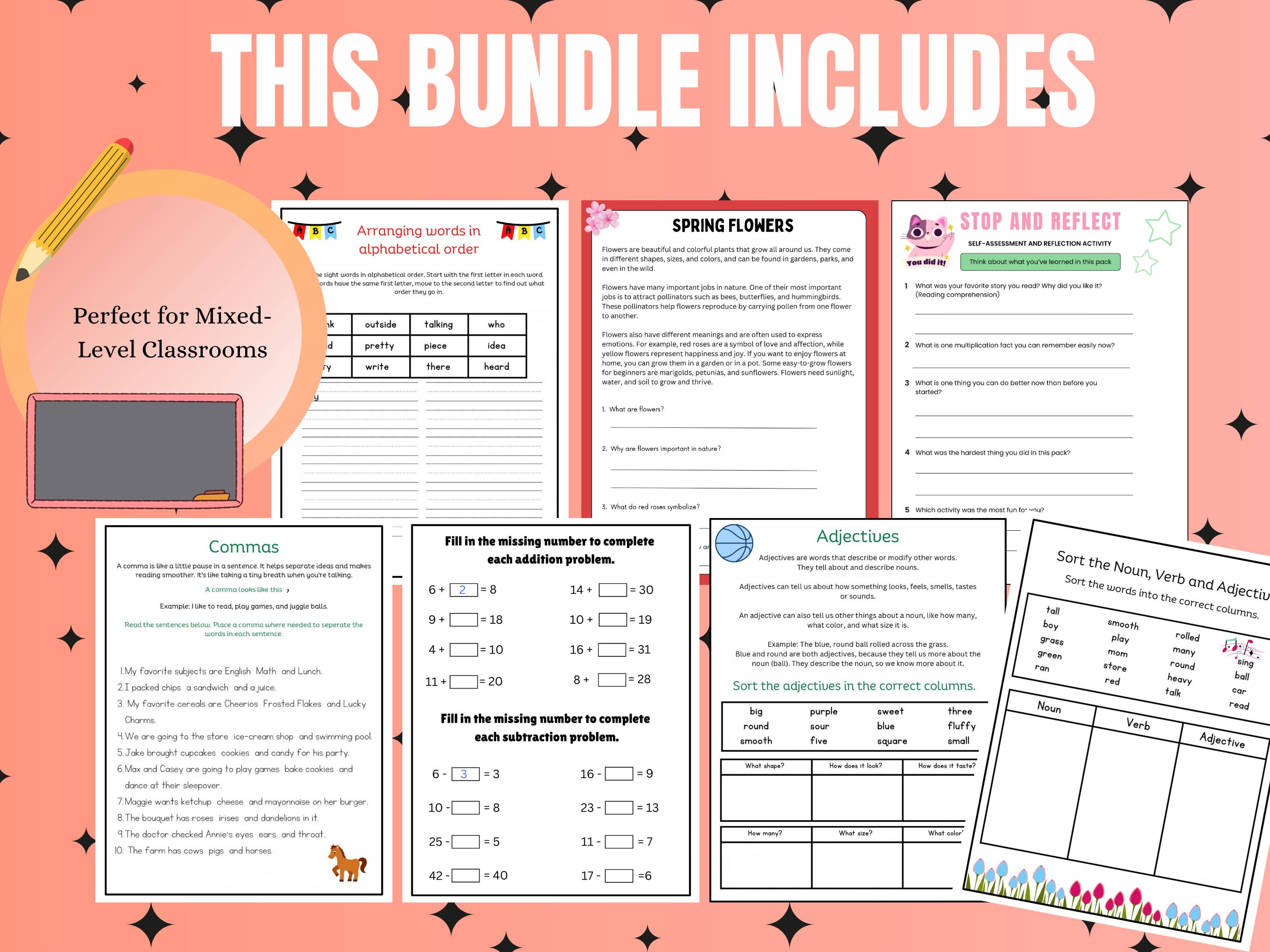 2nd–3rd Grade Reading & Math Worksheets | 160 Printable Activities for ...