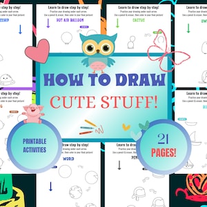 Kids Activity, Kids Printable, How to Draw for Kids, Step-by-Step Drawing, Kids Learn to Draw, Fun Drawing Activity