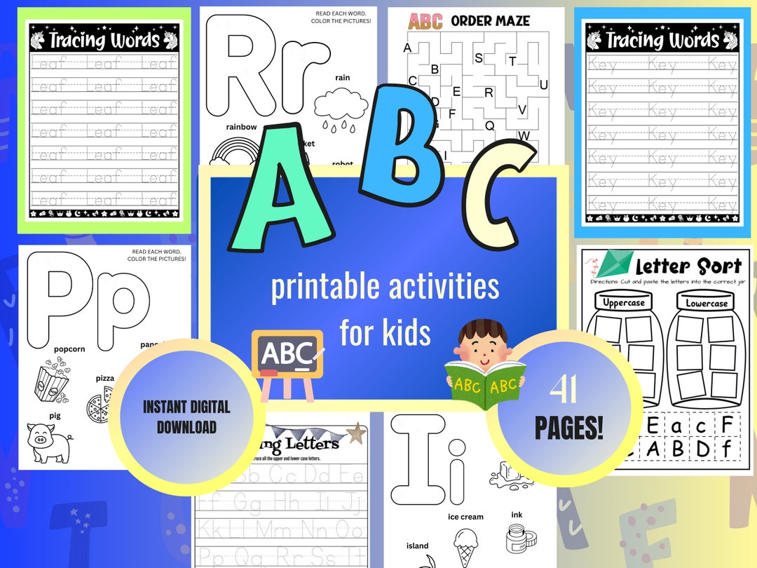 Alphabet Coloring Pages, A to Z, Pre-k Worksheets, Preschool Printable ...
