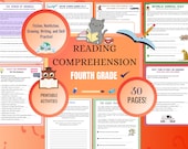 4th Grade Reading Comprehension | Reading Worksheets | Fiction & Nonfiction| ELA Practice (Digital Download)