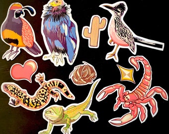 Desert Critters Southwest Sticker Pack (10 Individual Stickers)