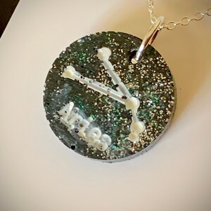 Black & White Astrological Sign Pendant Necklace