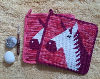 Unicorn potholder