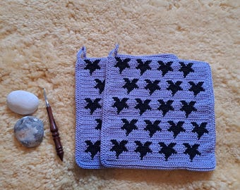 Potholder stars purple