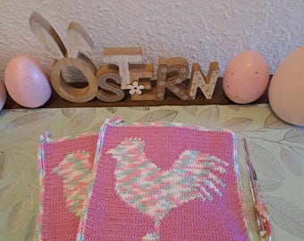 Chicken pink pot holder