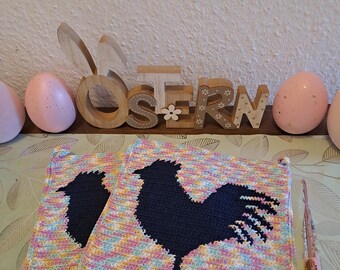 Chicken blue pot holder