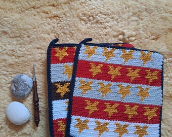 Potholder Stars Gold